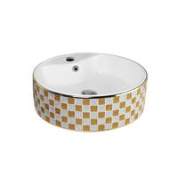 Popular Marble Mosaic Design Round Wash Basin 308-GL010