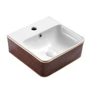 Glass Colorful hand wash basin Square Counter top basin 169-GL005