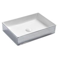 Rectangular Silver Ceramic Washbasin 170-GL007