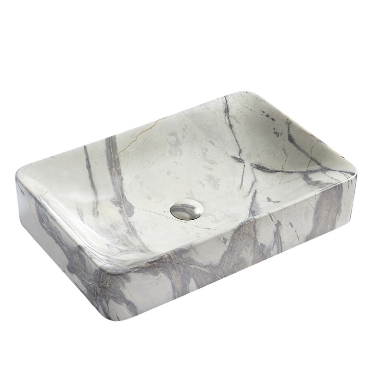 Chaozhou Factory Ceramic Marble Design bathroom Art Basin 130-MB002
