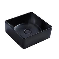 Bathroom Square  Ceramic hand wash basin Counter top Matt Black  Basin 166-MB