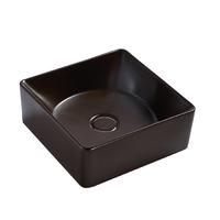 Bathroom Square  Ceramic hand wash basin Counter top Matt Brown  Basin 166-MBR