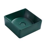 Bathroom Round Ceramic hand wash basin Counter top Green Basin 166-MG