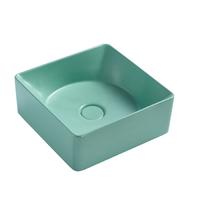 Bathroom Round Ceramic hand wash basin Counter top Light Green Basin 166-MLG