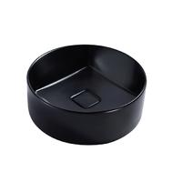 Bathroom Round Ceramic hand wash basin Counter top Black  Basin 366-MB