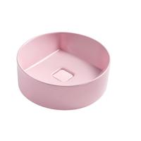Bathroom Round Ceramic hand wash basin Counter top Pink Basin 366-MP