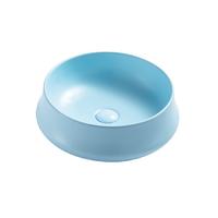 China Ceramic hand wash basin table top Blue  hand wash sink 322-MBL