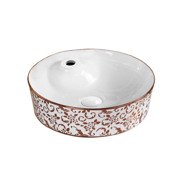 Sanitary Ware Decorated Wash Basin for Bathroom T-17-ELG014