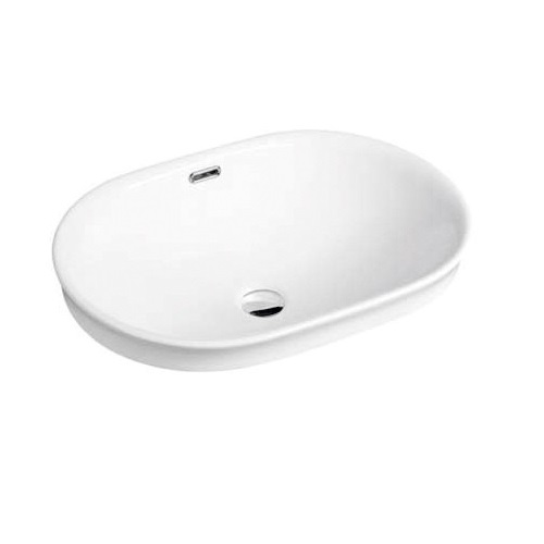 ceramic white washing basin above counter oval  sink 637