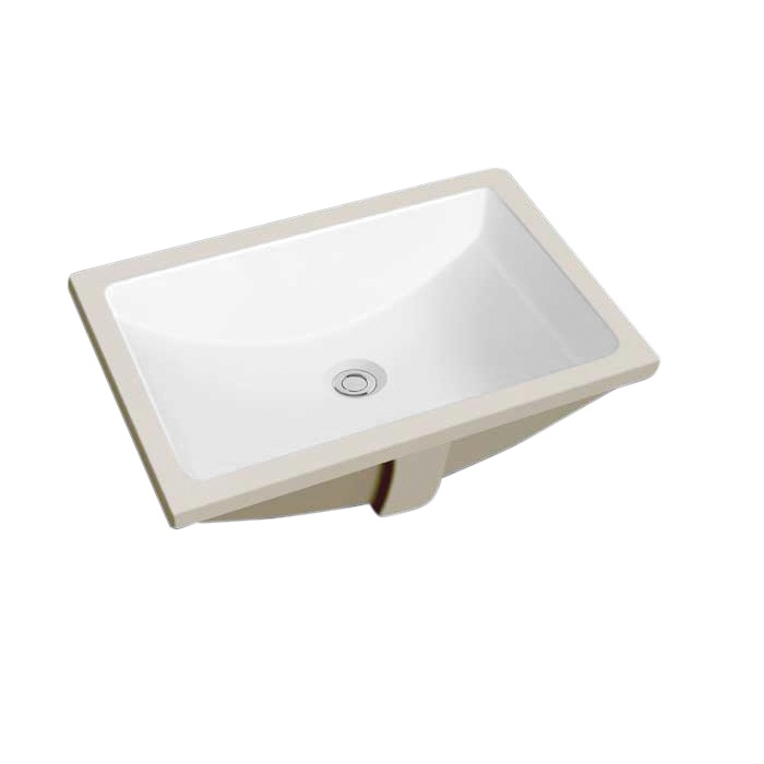 Ceramic Sanitary Wares High Glossy Square Under Counter Wash Bowl in White  728-21B