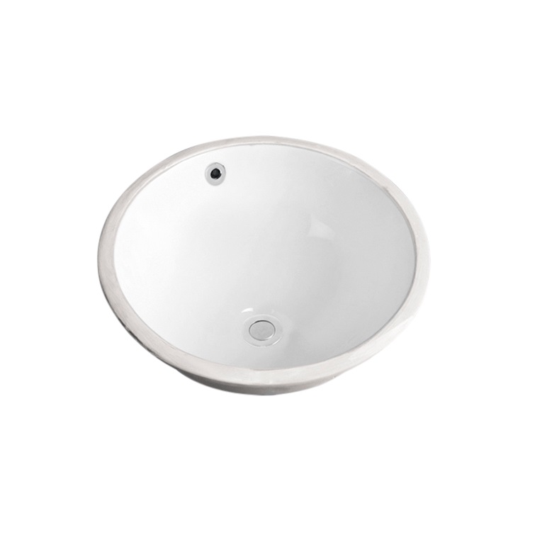 15 Inch Ceramic Round Shaped Bathroom Undercounter Wash Basin 746-15R