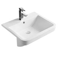 Semi Inset Bathroom Ceramic Basin for Cabinet 508