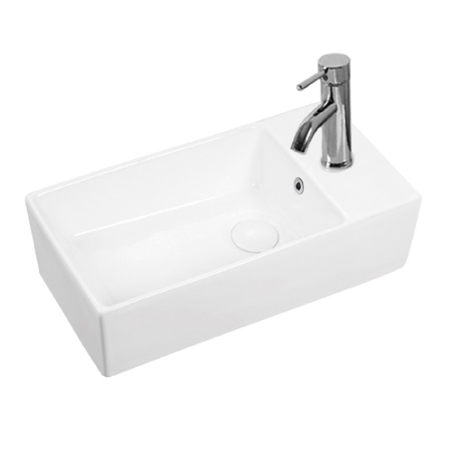 Right Hand Tap Hole Space Saving Wall Hung Basin 428
