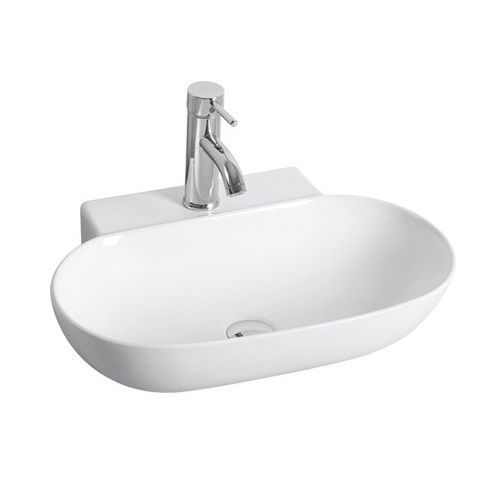 Wholesale price ceramic white color bathroom oval sink hand wash art basin 250