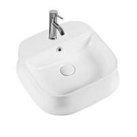 New Style Oem Ceramic White Square Ceramic Hand Wash Basin Cabinet sink 267A