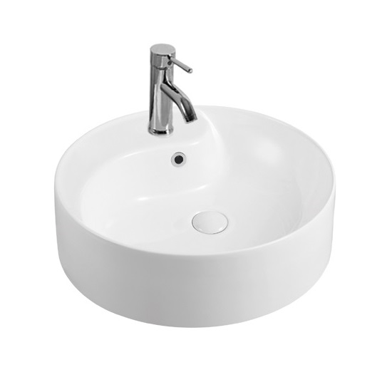 Modern Western Ceramic Oval Vessel Sink Round Art Vessel Wash Basin for  Washroom 271C