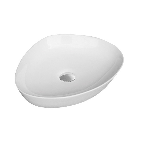 Chaozhou Modern Design Wash Hand Thin Triangle Ceramic Vessel Art Basin for Cabinet Bathroom Vanity T-18