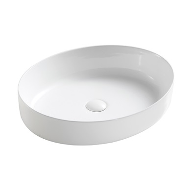 Oval Shape Bathroom White thin Art Ceramic Wash Basin T-33