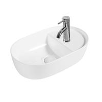 New Design Ceramic hand wash basin  Oval Counter top basin with Faucet hole 338D