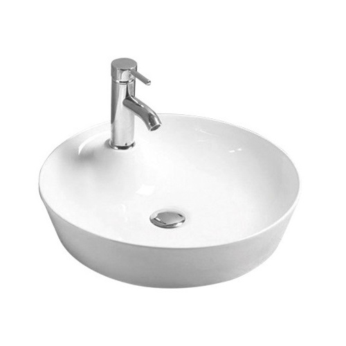 Round Shape OEM White Ceramic Hand Wash Basin Cabinet Art Sink T-17