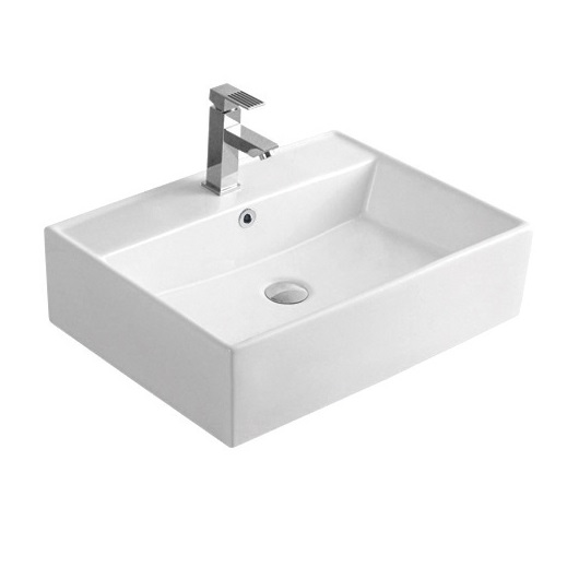 Square vanity ceramic baisn over counter top hand wash sink 126