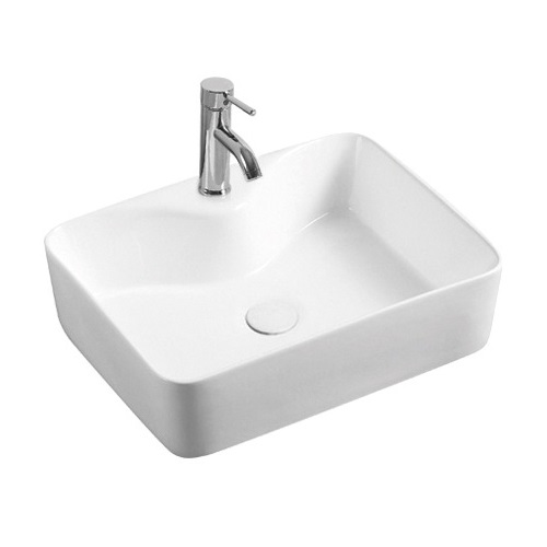 Thin edge counter top sink with faucet hole hand wash basin T-104